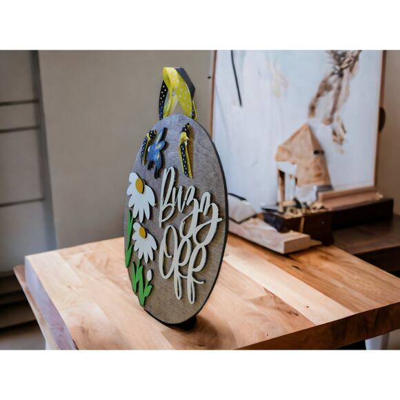 Buzz Off Door or Wall Hanging - Picture 2 of 2